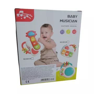 Muzyczny i świecący mini bębenek dla niemowląt, w dwóch wersjach - .zdjęcie 