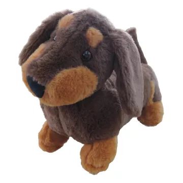 Pluchen teckel met opnamefunctie en muziek - 21 cm - .afbeelding
