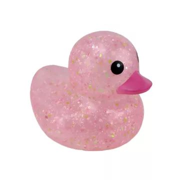 Nyomkodható csillámos kacsa - 18 cm, rózsaszín - . kép
