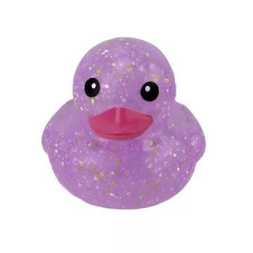 Nyomkodható csillámos kacsa - 18 cm, lila - . kép