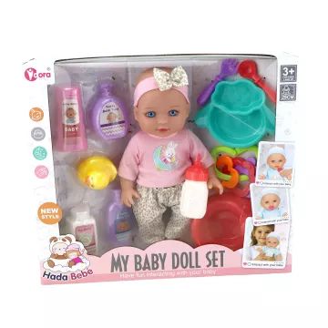 Hangot adó játékbaba kiegészítőkkel - 30 cm-es - . kép