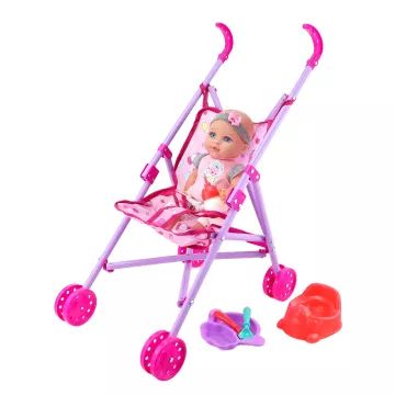 Zvučna lutka s kolicima – 30 cm - .slika