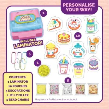 Puffy Poaches: Pufi charm design szett - kávézó - . kép