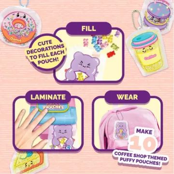 Puffy Poaches: Pufi charm design szett - kávézó - . kép