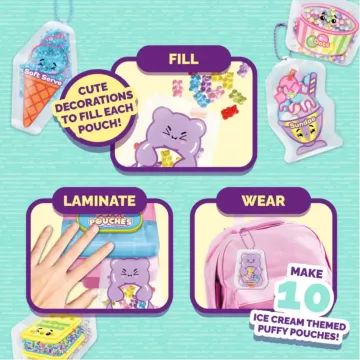 Puffy Poaches: Pufi charm design szett - fagyizó - . kép