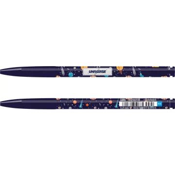 Pix cu bilă model planetă - 0,5 mm, albastru, diverse modele - .foto
