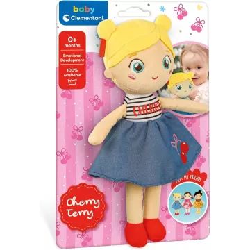 Baby Clementoni: Virágszirom plüss baba - szőke hajú - . kép