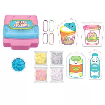 Puffy Pouches: conjunto de charms fofos - lojinha - .Imagem