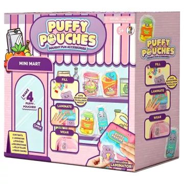 Puffy Pouches: conjunto de charms fofos - lojinha - .Imagem