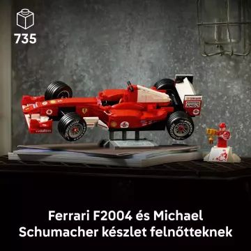LELEGO® Icons Ferrari F2004 és Michael Schumacher 11375 - CSOMAGOLÁSSÉRÜLT - . kép