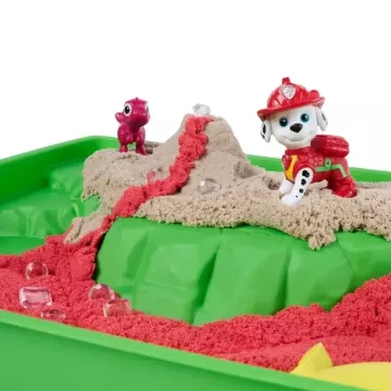 Arena cinética: set de plastilina de arena Patrulla Canina con figura de Marshall y dinosaurio - .imagen