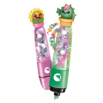 Clementoni Idea!: Set pentru creat evidenţiatoare - 2 bucăţi, cu model floral - .foto