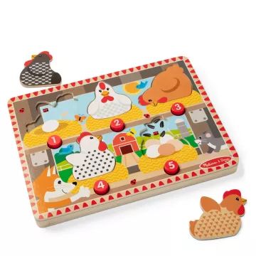 Melissa & Doug: Puzzle cu piese de înnădit - .foto