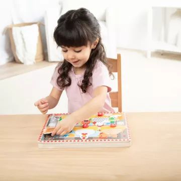 Melissa & Doug: Puzzle cu piese de înnădit - .foto
