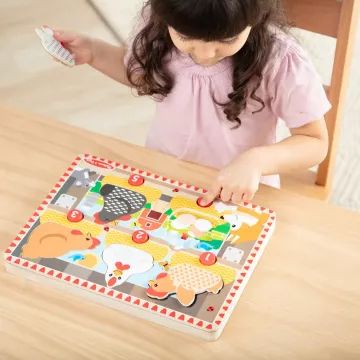 Melissa & Doug: Puzzle cu piese de înnădit - .foto