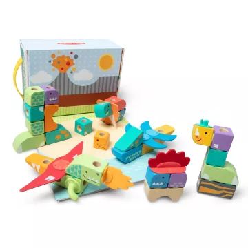 Melissa & Doug: Blockables - Dino szett - . kép