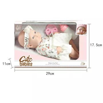 Műanyag baba kiegészítőkkel - 28 cm - . kép