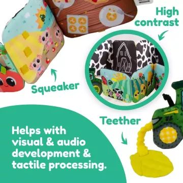 John Deere: Farmtól az asztalig puha babafoglalkoztató könyv - kétoldalas - . kép
