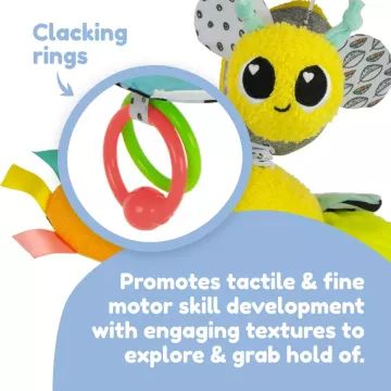 Lamaze: Buzzy, albinuța harnică - jucărie pentru bebeluși agățabilă - .foto
