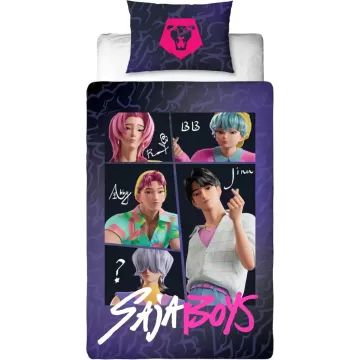 K-Pop Demon Hunters: Saja Boys ágyneműhuzat garnitúra - kétoldalas, 140 x 200 cm - . kép