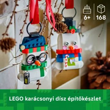 Decorațiuni de Crăciun LEGO® Iconic cu om de zăpadă 40812 - .foto