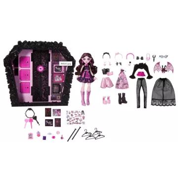 Monster High: Vestiarul Groazei cu păpușa Draculaura - .foto