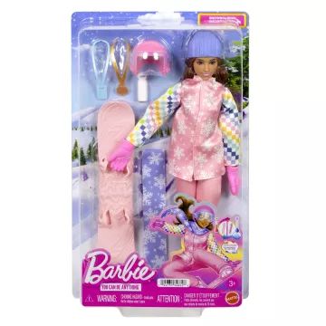 Barbie: herný set k 65. výročiu kariéry – bábika snowboardistka - .Obrázok