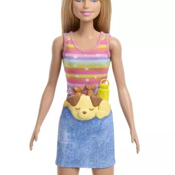 Barbie: Kutyasétáltó Görkoris Szett - Szőke baba - . kép