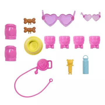 Barbie: Set de Plimbat Câinele pe Role - Păpușă Șatenă - .foto