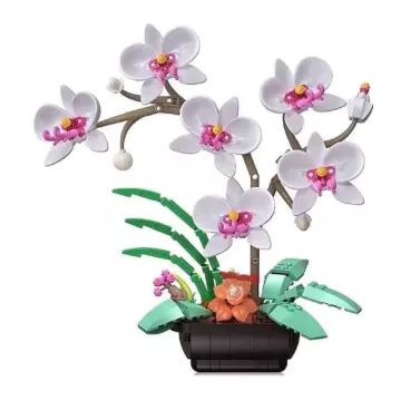 Fehér orchidea építőkocka - . kép