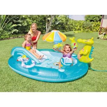 Intex: Piscină pentru copii cu aligator - 201 x 170 x 84 cm AMBALAJ DETERIORAT - .foto