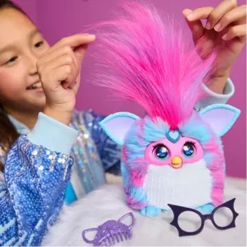 Figurină de pluș interactivă Furby Vibes - Blue Razz - .foto