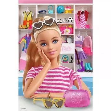 Trefl: Barbie ruhásszekrénye - 100 darabos puzzle CSOMAGOLÁSSÉRÜLT - . kép