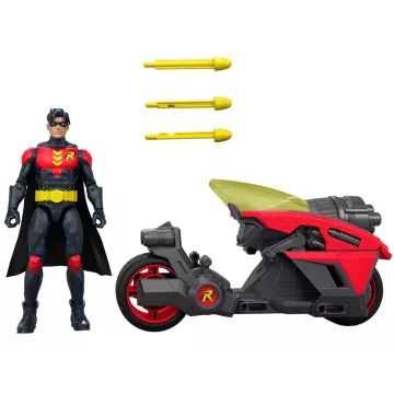 DC Comics: Figurină de acțiune Robin cu motocicletă - .foto