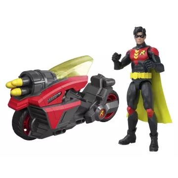 DC Comics: Figurină de acțiune Robin cu motocicletă - .foto