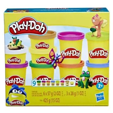 Plastilină colorată Play-Doh, set de 9 bucăți, AMBALAJ DETERIORAT - .foto