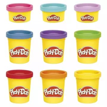 Plastilină colorată Play-Doh, set de 9 bucăți, AMBALAJ DETERIORAT - .foto