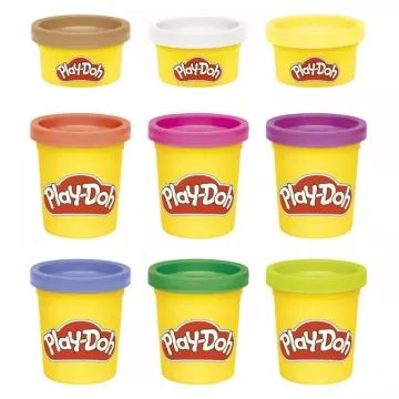 Plastilină colorată Play-Doh, set de 9 bucăți, AMBALAJ DETERIORAT - .foto