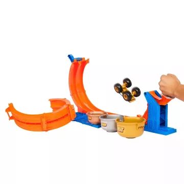 HOT WHEELS MONSTER TRUCKS BIGFOOT HUROKPÁLYA CSOMAGOLÁSSÉRÜLT - . kép
