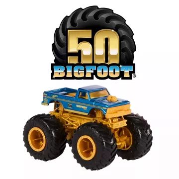 HOT WHEELS MONSTER TRUCKS BIGFOOT SET CU PISTĂ LOOP AMBALAJ DETERIORAT - .foto