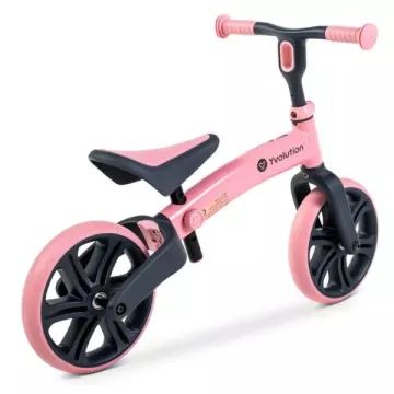 Y-VELO: Bicicletă de echilibru junior – roz – AMBALAJ DETERIORAT - .foto