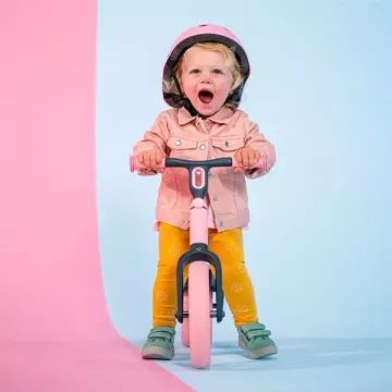 Y-VELO: Bicicletă de echilibru junior – roz – AMBALAJ DETERIORAT - .foto