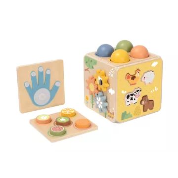 Tooky Toy: Ξύλινο εκπαιδευτικό κουτί - φάρμα - .εικόνα