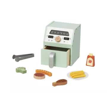 Tooky Toy: Ξύλινος παιχνιδιάρικος φριτέζα air fryer - .εικόνα