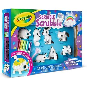 Crayola Scribble Scrubbie: Animăluțe lavabile - Figurine cu unicorni - .foto