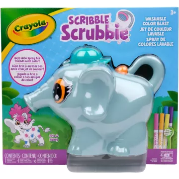 Crayola Scribble Scrubbie: Animăluțe lavabile - Set de joacă Curcubeu - .foto
