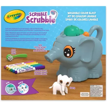 Crayola Scribble Scrubbie: Animăluțe lavabile - Set de joacă Curcubeu - .foto