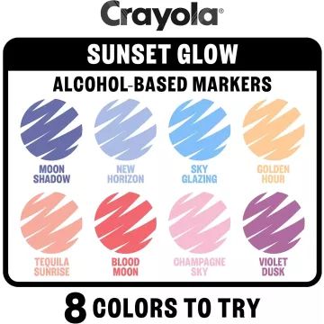 Crayola: Art Markers - Naplemente színű filctollkészlet, 8 db-os - . kép