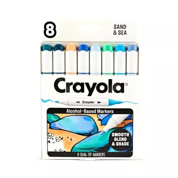 Crayola: Markere de artă - set de carioci nisip și mare, 8 buc. - .foto
