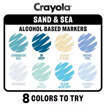 Crayola: Markere de artă - set de carioci nisip și mare, 8 buc. - .foto